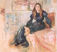 Morisot, Berthe - Julie Manet and her Greyhound Laertes
